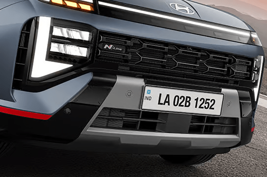 Hyundai Venue N Line dark chrome radiator grille with N Line emblem